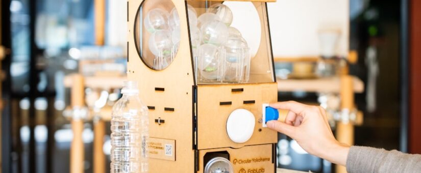 Circular Yokohama’s capsule toy machine lets you put PET bottle caps to win local circular goods